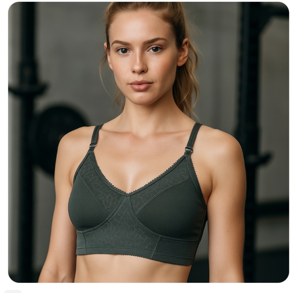 AERIE Olive Green Crocodile Print Bralette Size XS